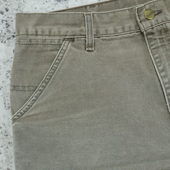 Vintage Carhartt B24 CHT Chestnut Faded Brown Carpenter Shorts 33x7.5 - Picture 7 of 13